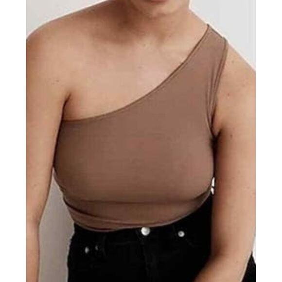 Madewell Brightside Randy One Shoulder Rib Summer Tank Top US Women's XXS New - Picture 1 of 5